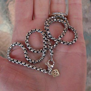 David Yurman 3.6 mm 16 inch Box Chain - DY 14K Tag - Current Item at $340
